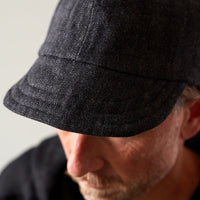 O-Project Denim Baseball Cap, Black