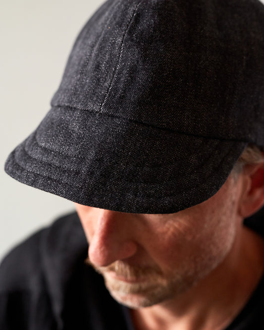 O-Project Denim Baseball Cap, Black