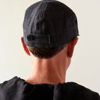 O-Project Denim Baseball Cap, Black