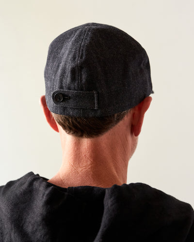 O-Project Denim Baseball Cap, Black