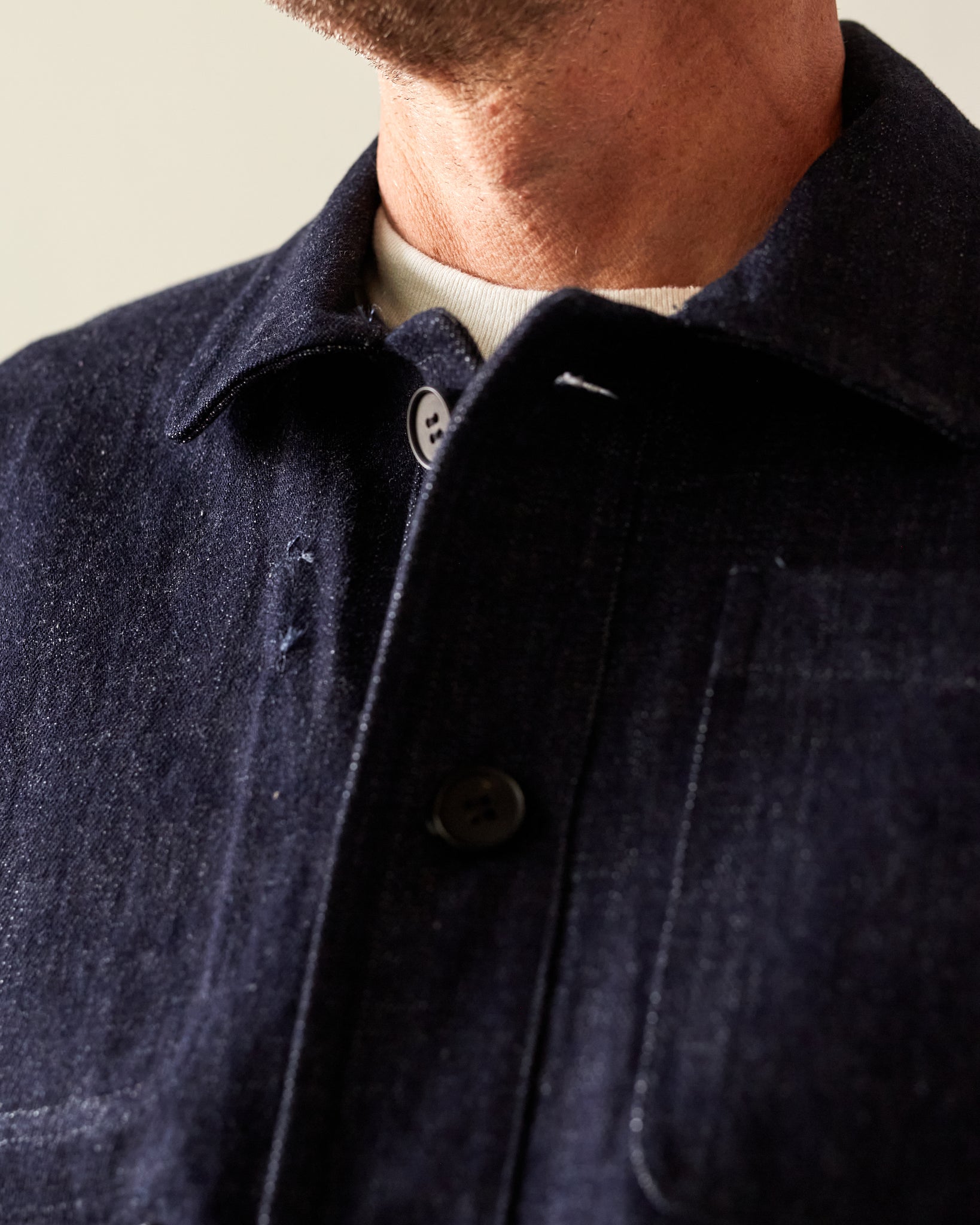 O-Project Denim Jacket, Indigo | Glasswing