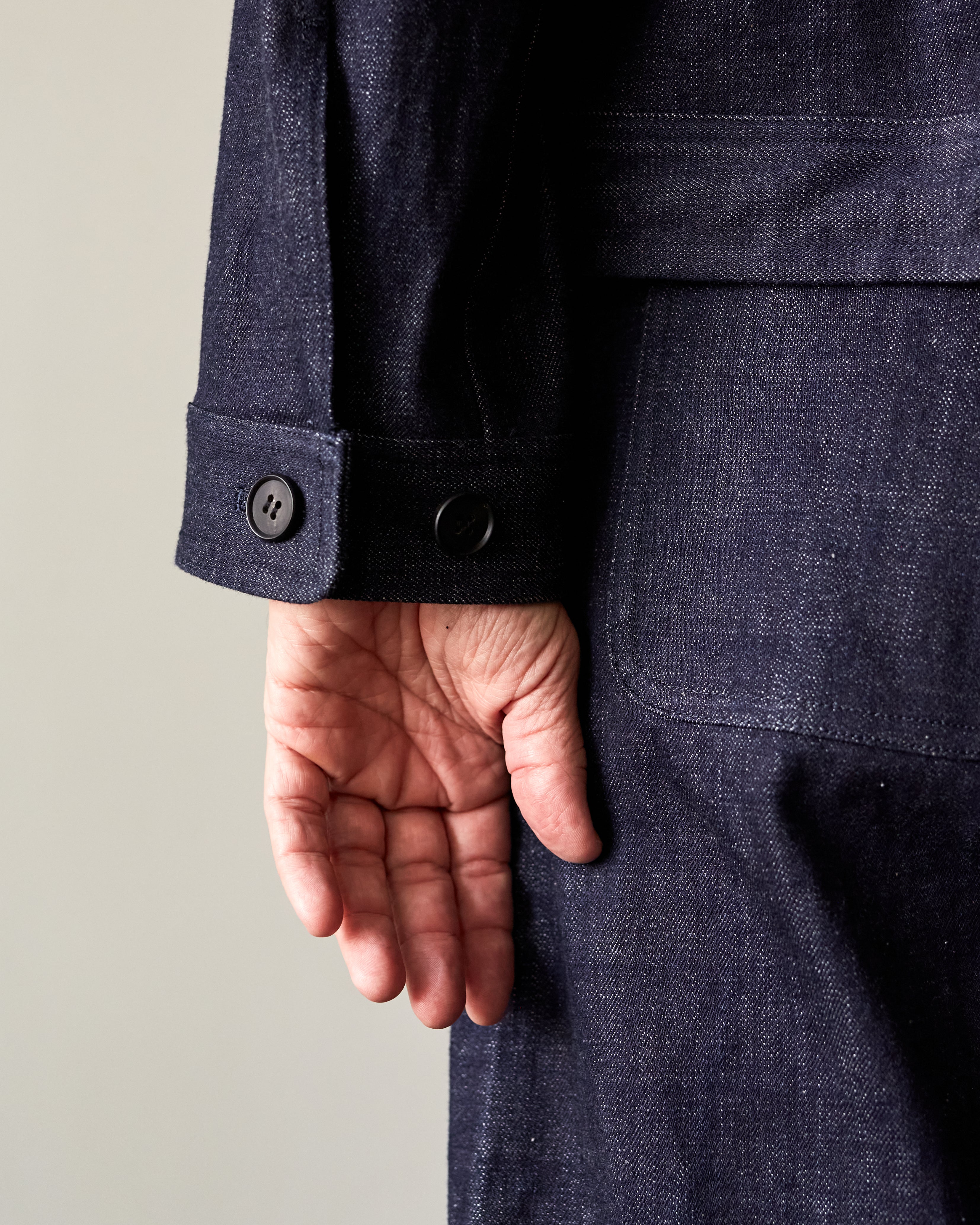 O-Project Denim Jacket, Indigo – Glasswing