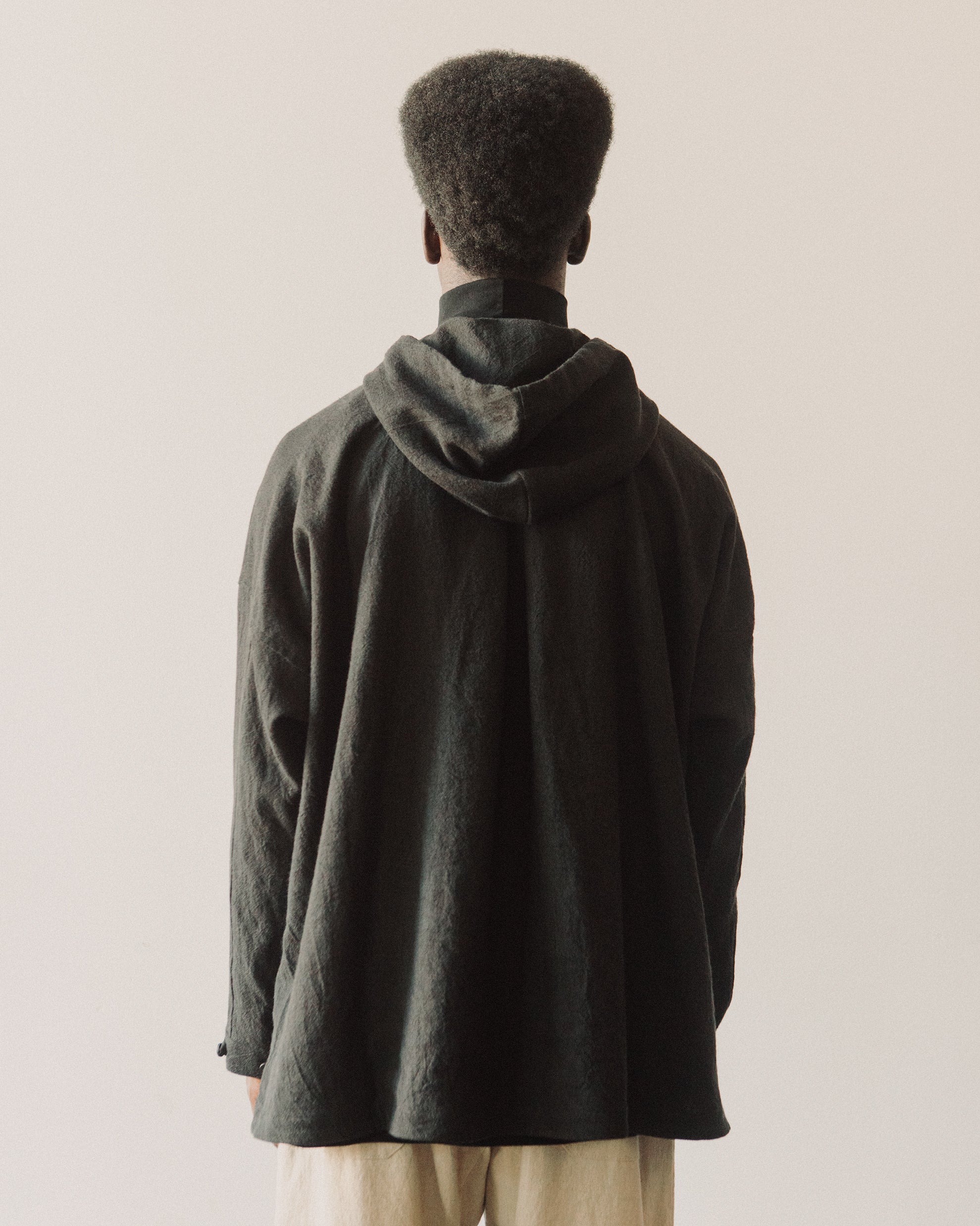 O-Project Hooded Pull Over Shirt, Black – Glasswing