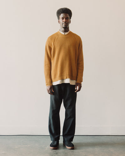 O-Project Knitted Crew Neck, Mustard