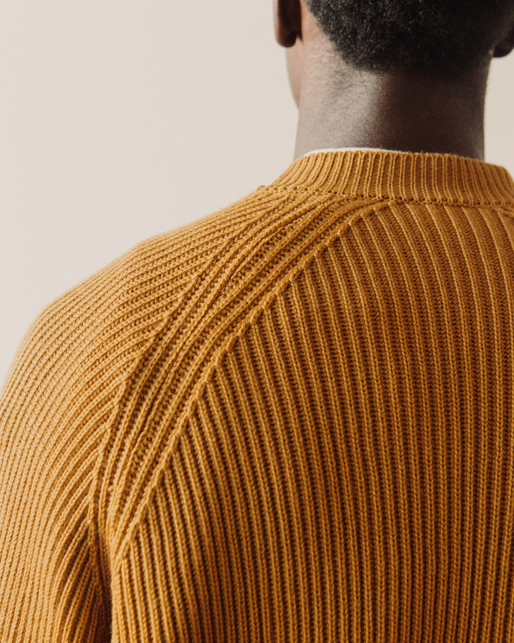 O-Project Knitted Crew Neck, Mustard