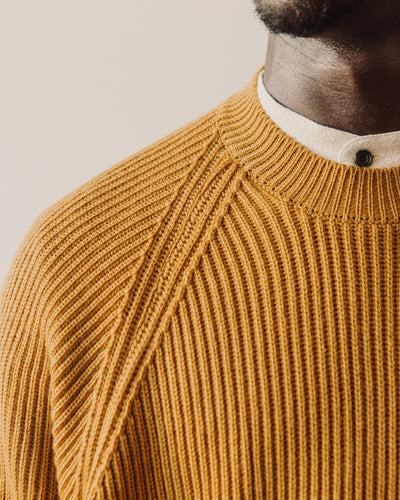 O-Project Knitted Crew Neck, Mustard