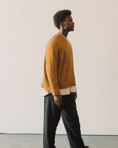 O-Project Knitted Crew Neck, Mustard