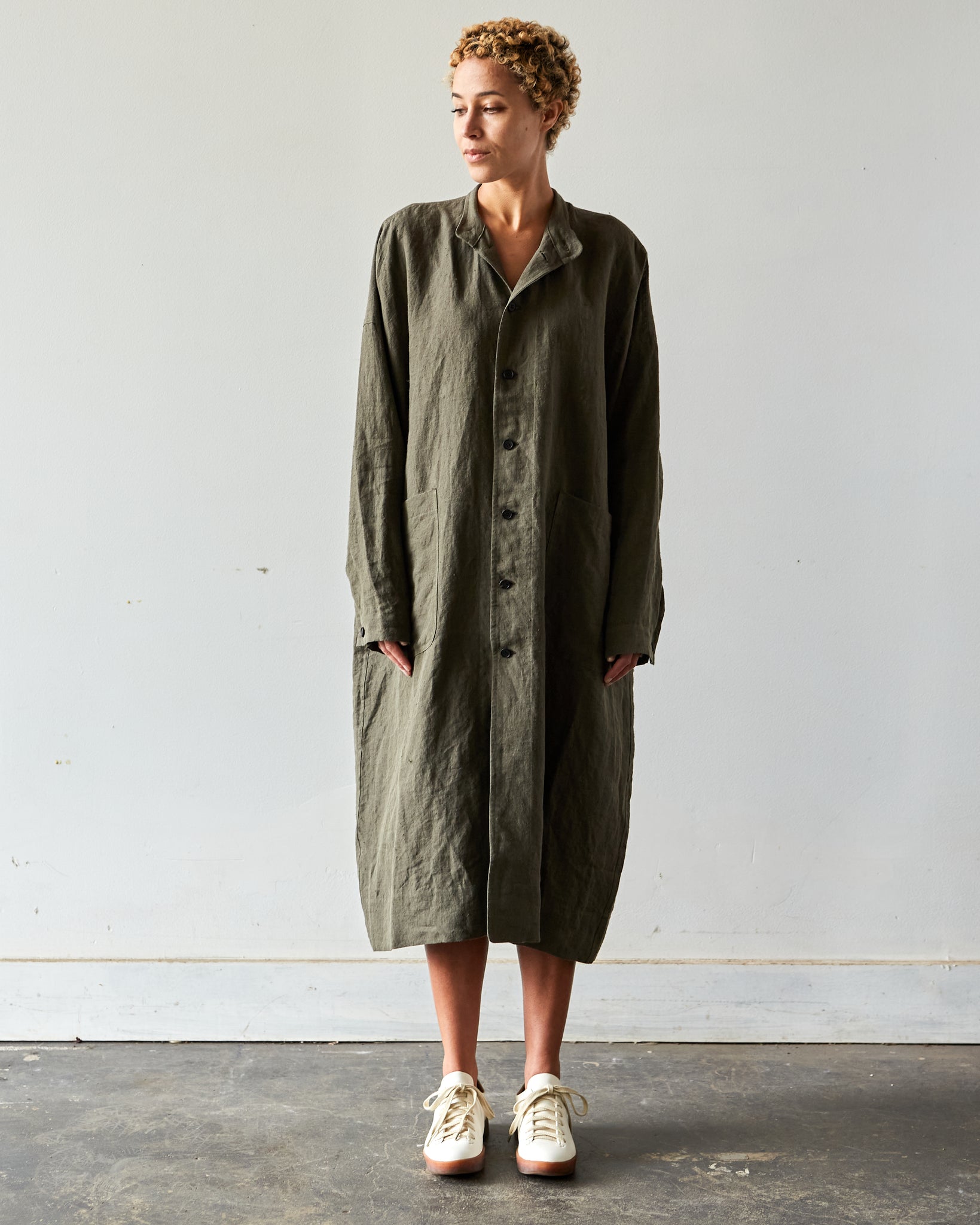 O-Project Shirt Coat, Dark Olive | Glasswing