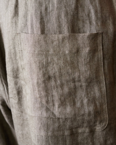 O-Project Short, Grey Herringbone