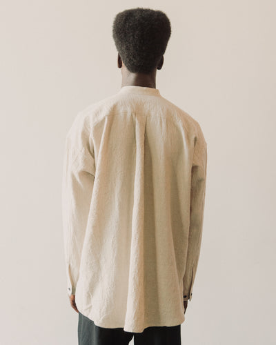 O-Project Stand Collar Shirt, Kinari