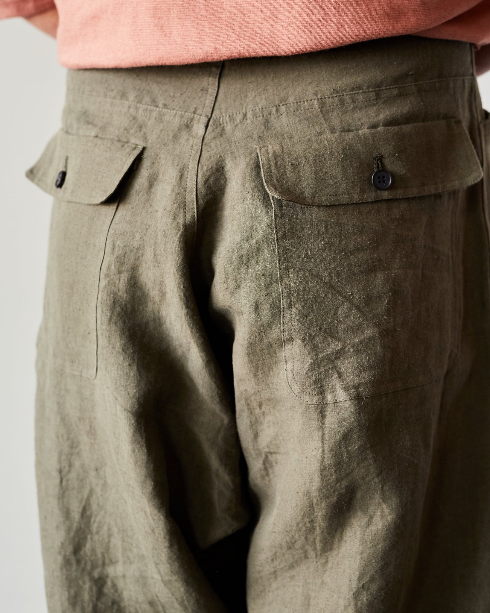 O-Project Unisex Chino Trousers, Dark Olive