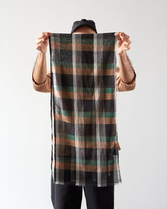 O-Project Woven Scarf, Check