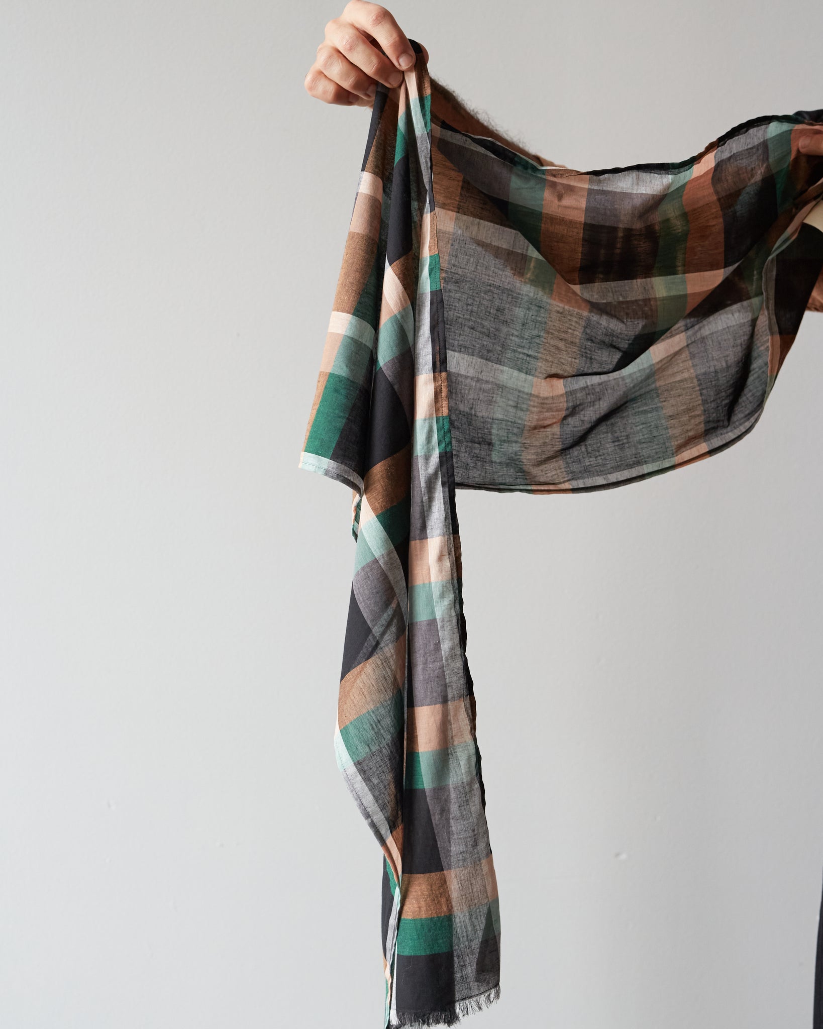 O-Project Woven Scarf, Check