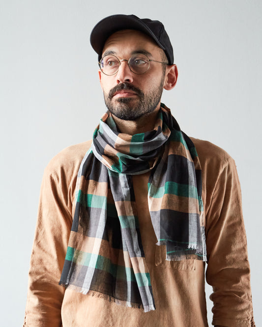 O-Project Woven Scarf, Check