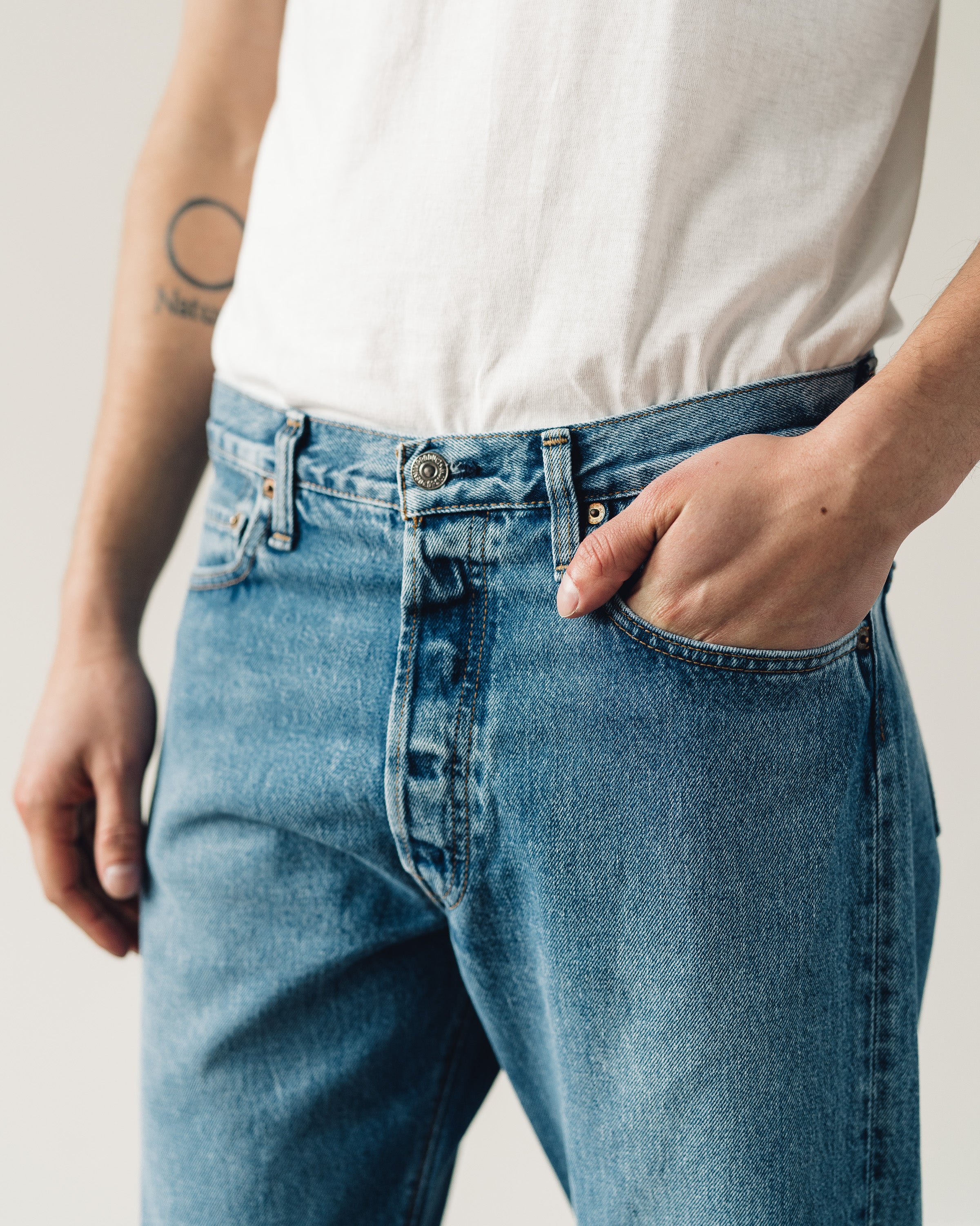 orSlow 105 Standard Denim, 2-Year 90's Wash – Glasswing