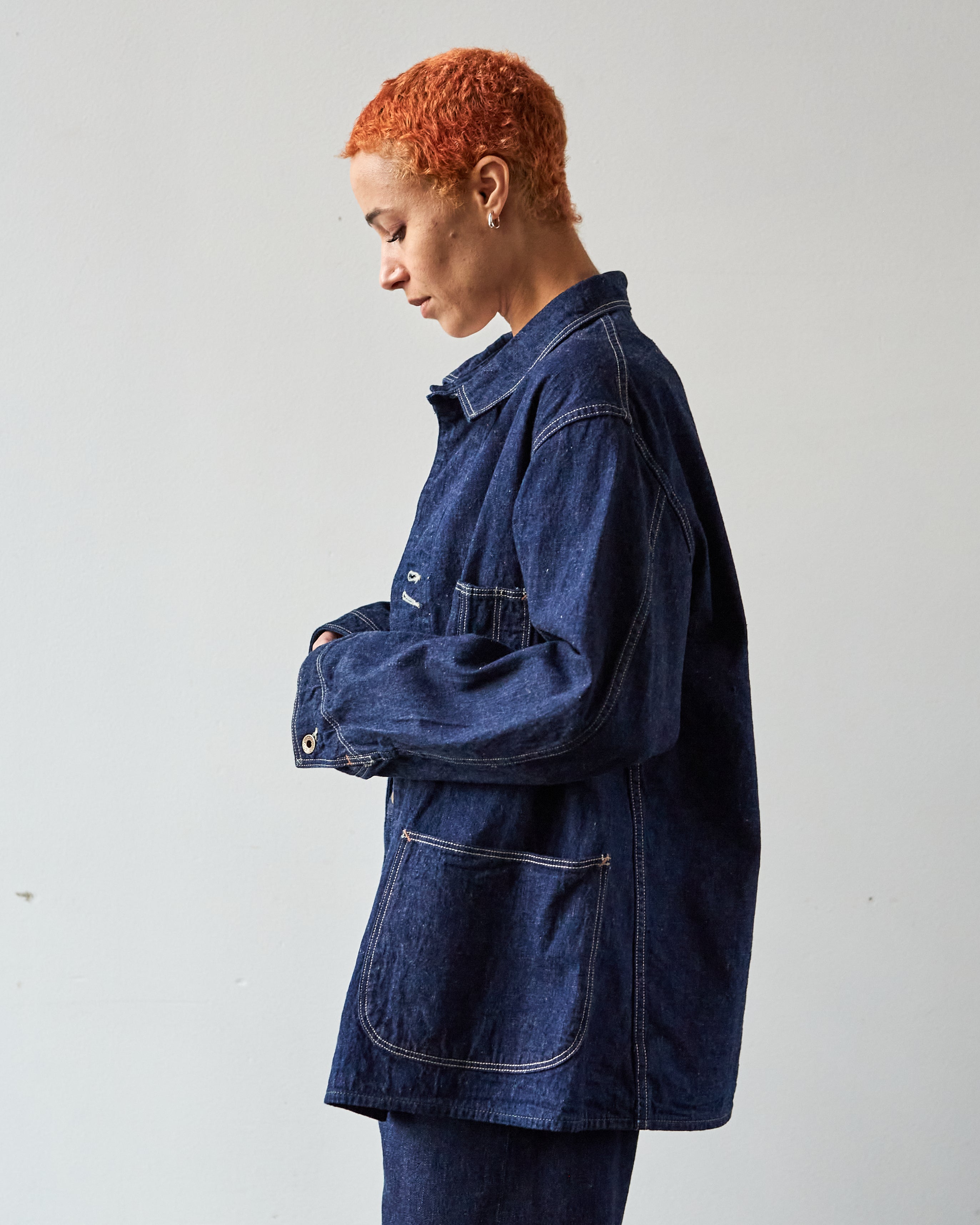 OrSlow 9oz Denim Coverall, One Wash – Glasswing