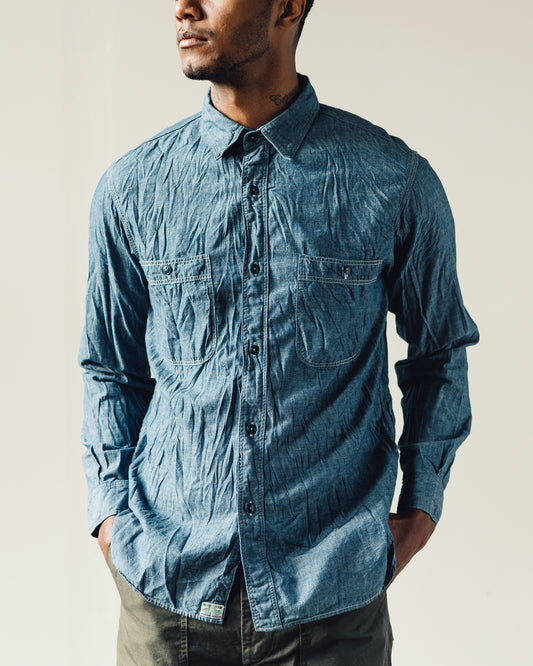 orSlow Chambray Work Shirt, Indigo