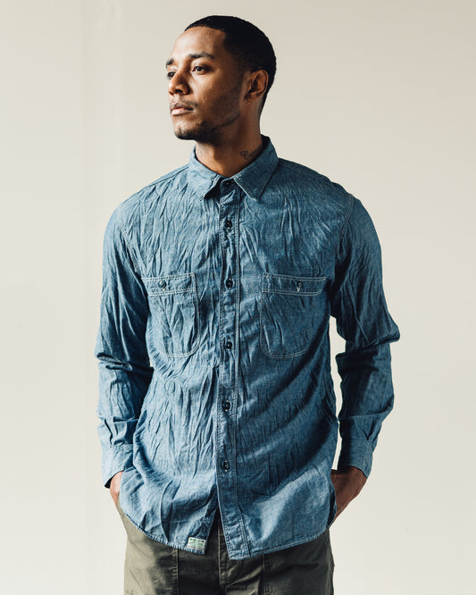 orSlow Chambray Work Shirt, Indigo