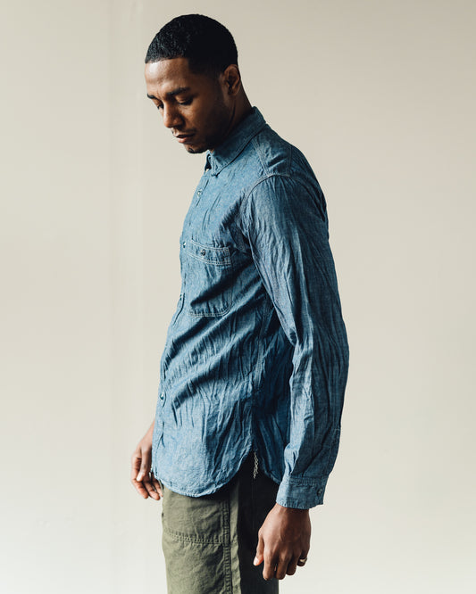 orSlow Chambray Work Shirt, Indigo