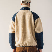 orSlow Fleece Jacket, Ecru/Denim