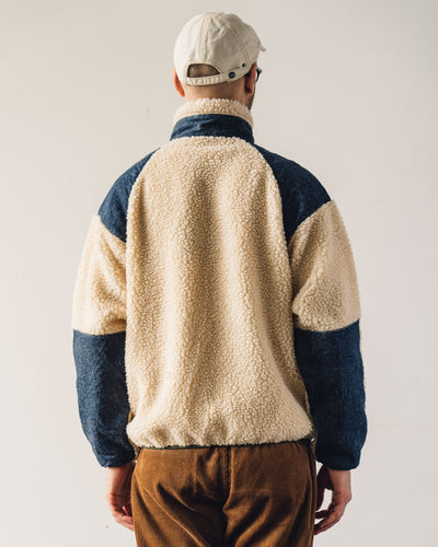 orSlow Fleece Jacket, Ecru/Denim