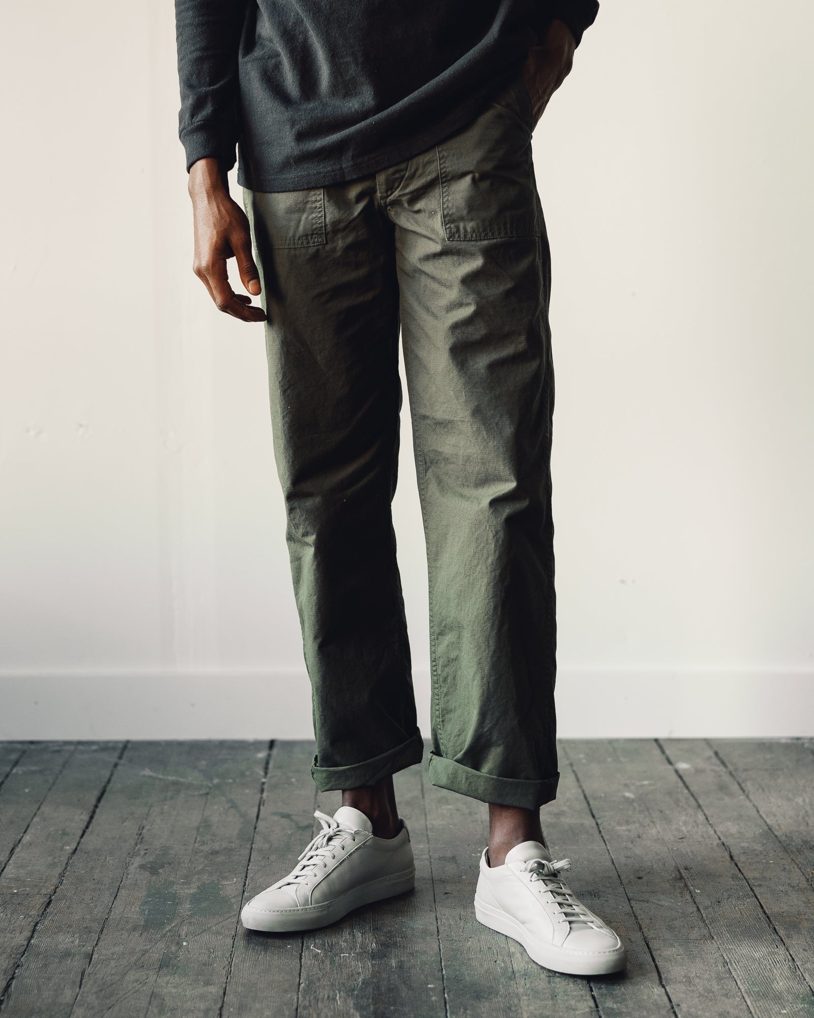 Fatigue Pants in Olive Cotton Ripstop – Blue Owl Workshop