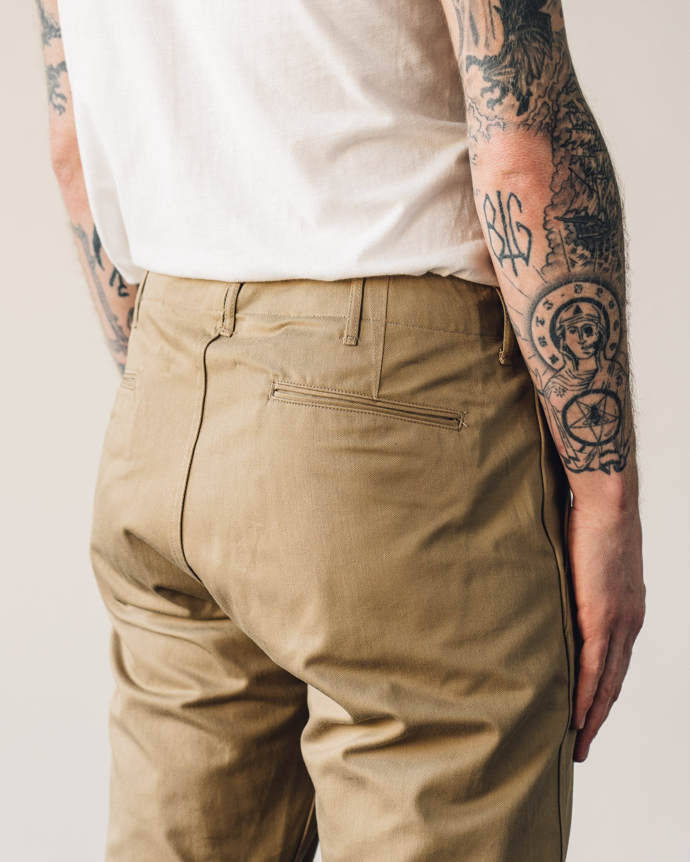 Orslow Slim Fit Army Trouser, Khaki – Glasswing