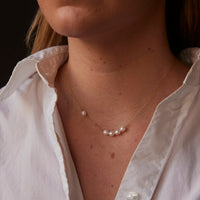 SUAI Mir Pearl Necklace, Gold