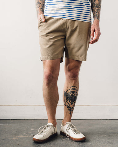 UNIVERSAL WORKS Straight-Leg Long-Length Logo-Embroidered Cotton-Twill  Shorts for Men