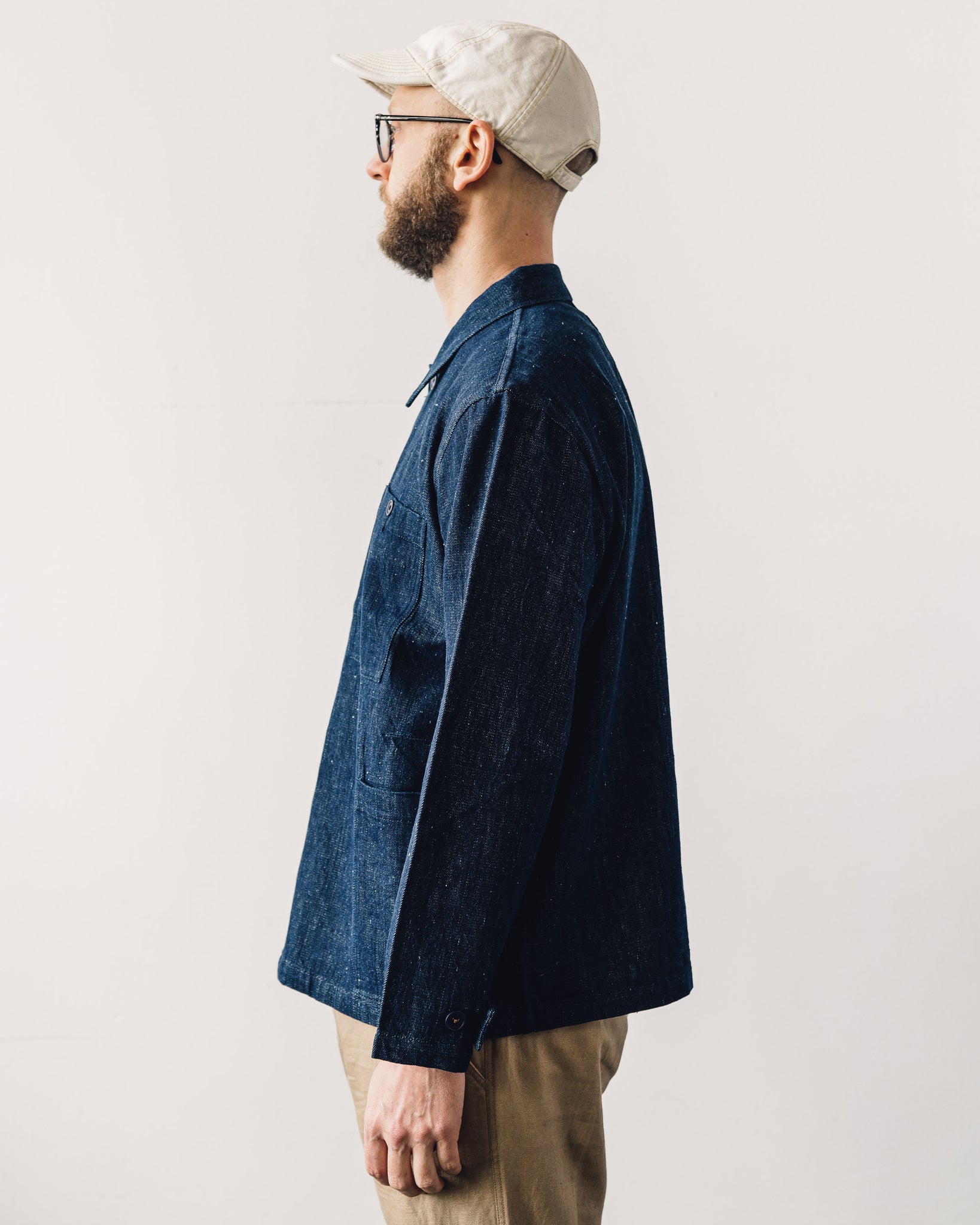 Universal Works Labour Jacket, Denim | Glasswing