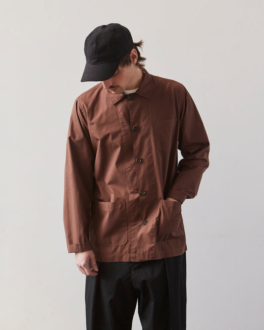 Universal Works Baker's Overshirt, Brown Poplin