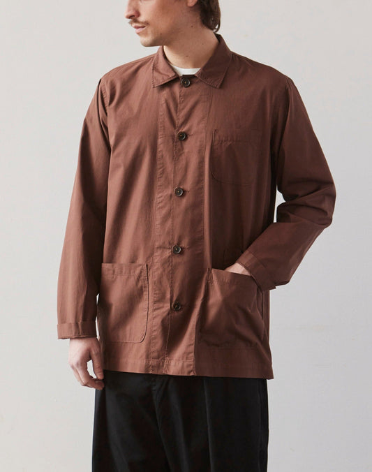 Universal Works Baker's Overshirt, Brown Poplin