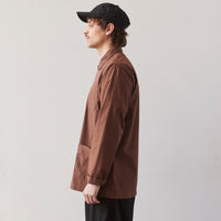 Universal Works Baker's Overshirt, Brown Poplin