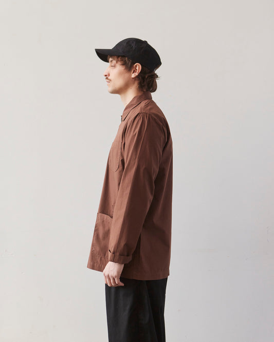 Universal Works Baker's Overshirt, Brown Poplin