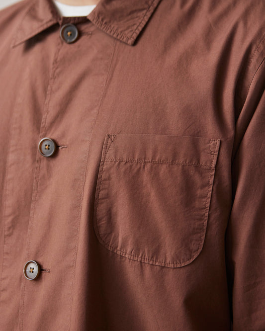 Universal Works Baker's Overshirt, Brown Poplin