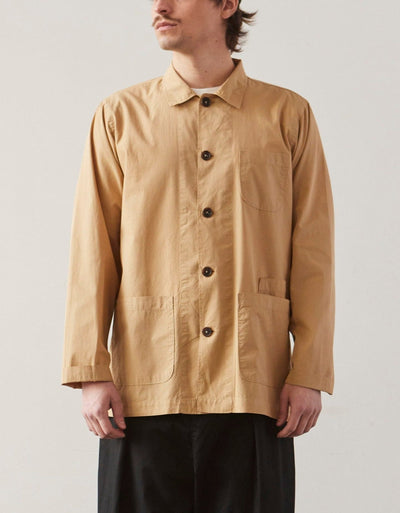 Universal Works Baker's Overshirt, Sand Organic Poplin