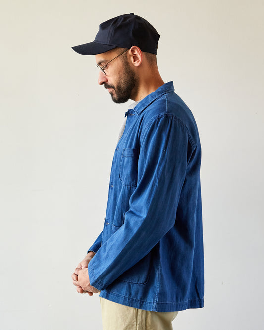 Universal Works Baker's Overshirt, Washed Indigo