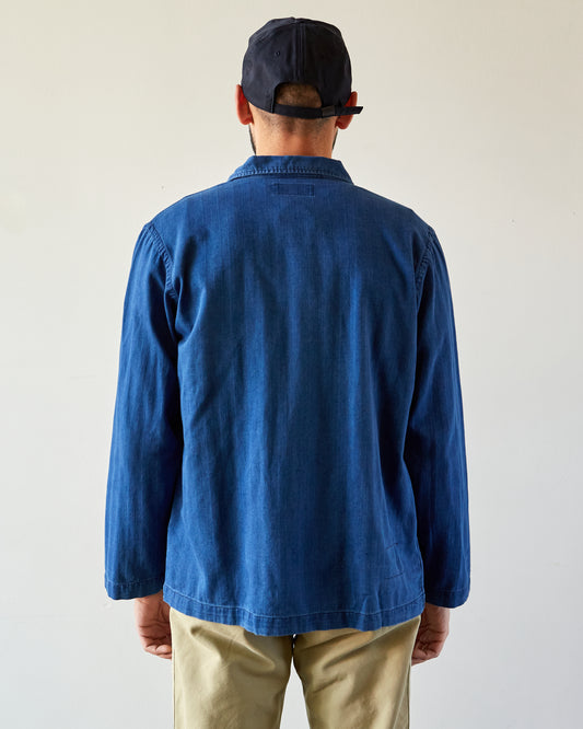 Universal Works Baker's Overshirt, Washed Indigo