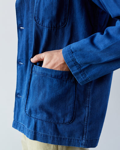 Universal Works Baker's Overshirt, Washed Indigo