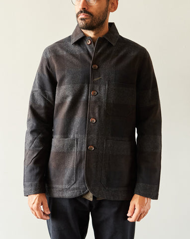 Universal Works Bakers Chore Jacket, Brown Messi Check
