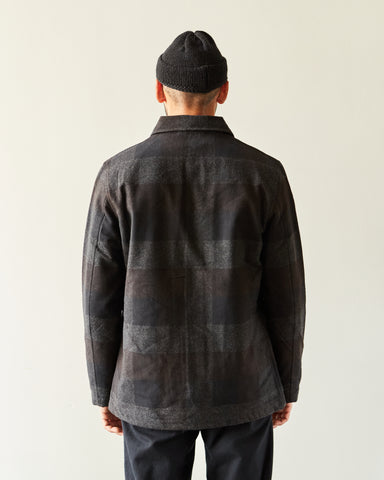 Universal Works Bakers Chore Jacket, Brown Messi Check