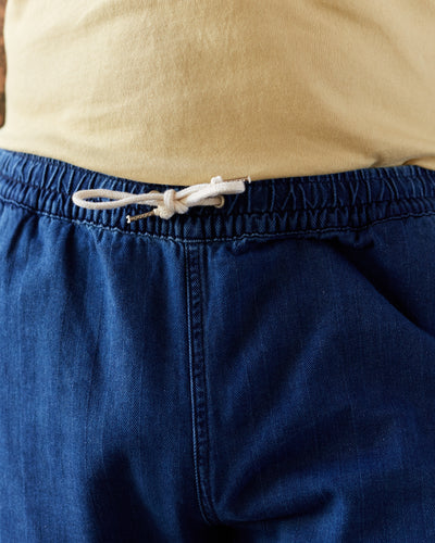 Universal Works Beach Short, Herringbone Denim