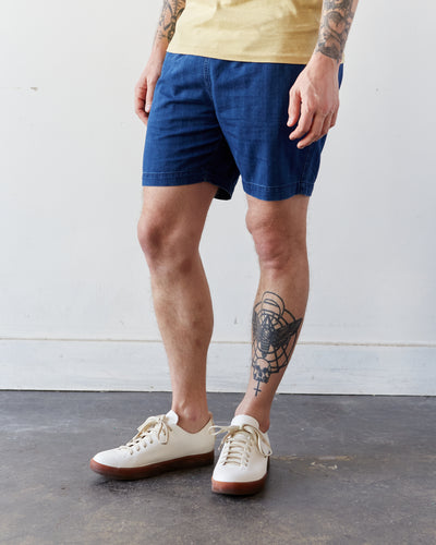 Universal Works Beach Short, Herringbone Denim