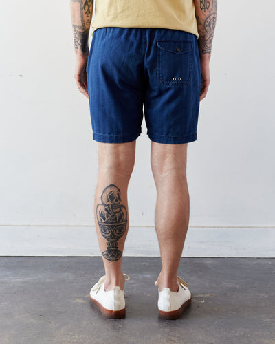 Universal Works Beach Short, Herringbone Denim