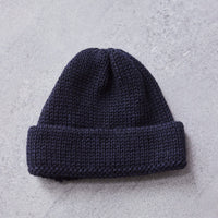 Universal Works British Wool Short Watch Cap, Navy