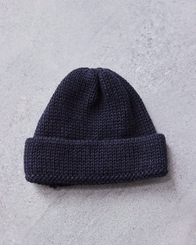 Universal Works British Wool Short Watch Cap, Navy