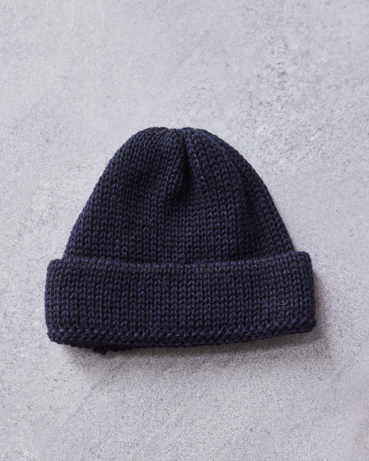 Universal Works British Wool Short Watch Cap, Navy