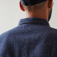 Universal Works Cactus Weave Road Shirt, Navy