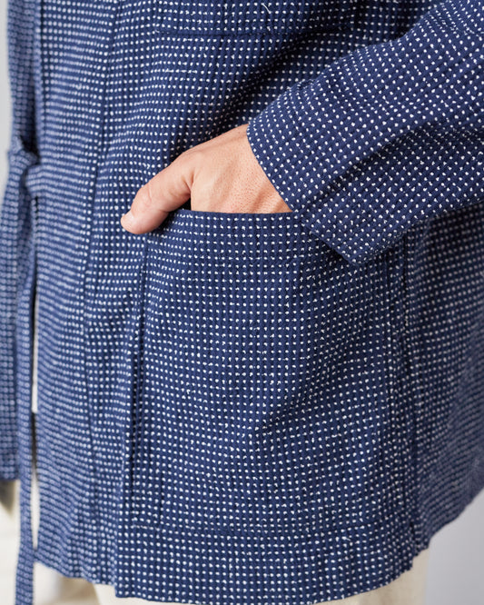 Universal Works Cactus Weave Yokohama Jacket, Navy