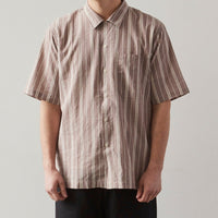 Universal Works Camp Shirt, Brown Nisi Cotton